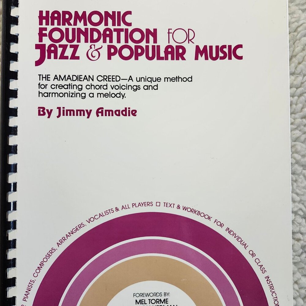 Harmonic Foundation For Jazz & Popular Music Jimmy Amadie Comb Bound Book 1991